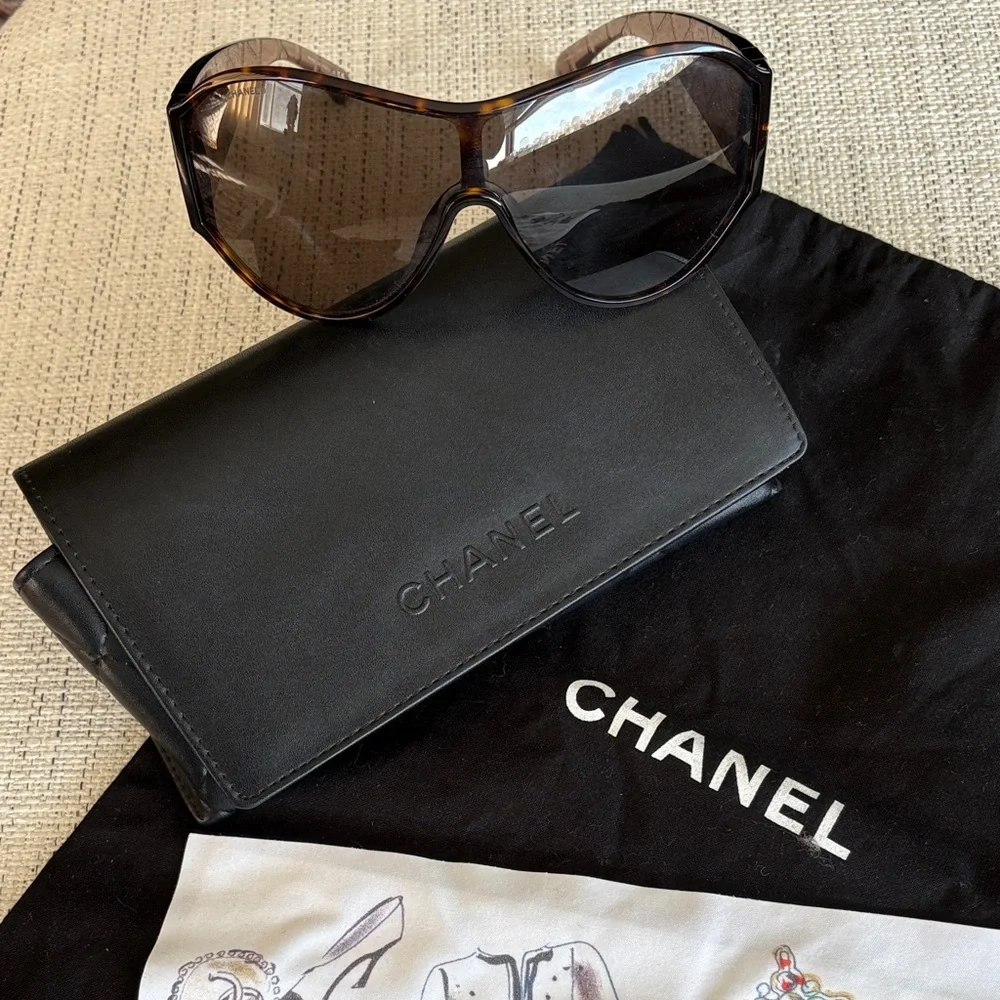 Chanel Brown Tone Sunglasses - Picture 2 of 13